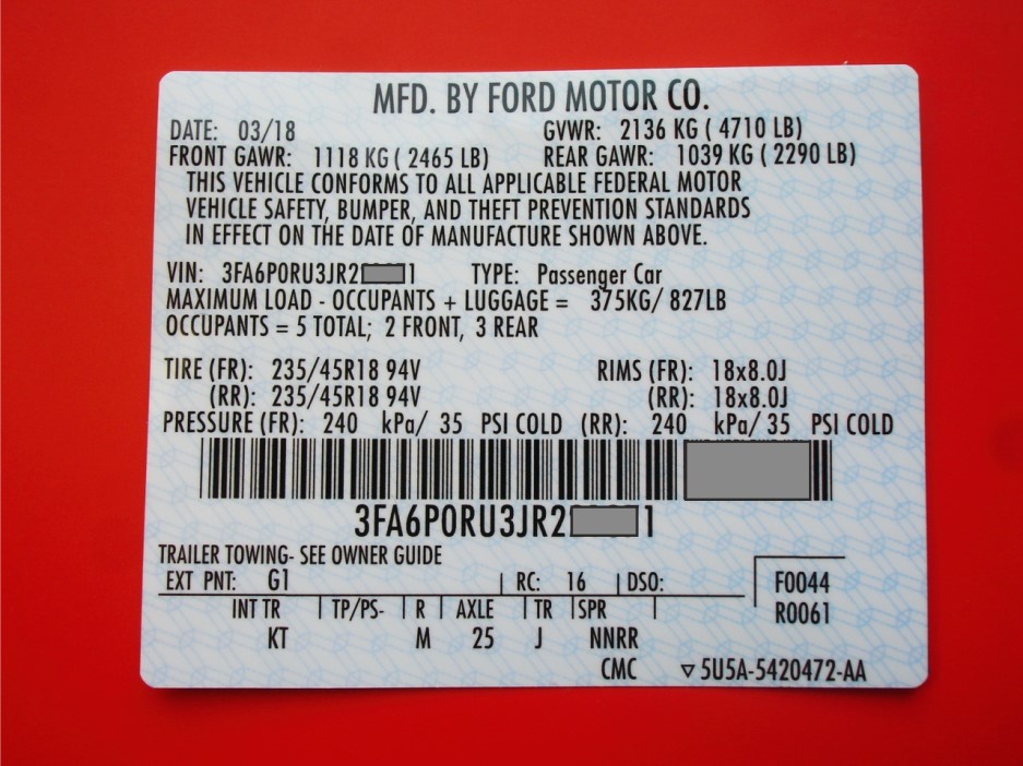 Дублирующие наклейки на FORD, способом печати с водяными знаками