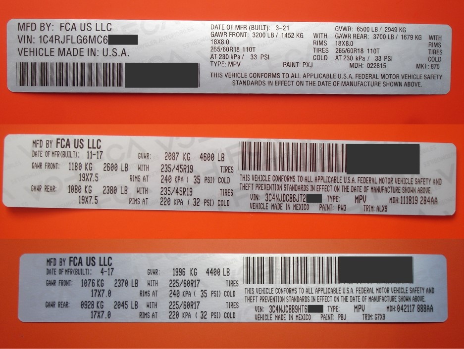 наклейки дублирующие для jeep, dodge ram