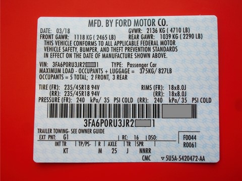 Дублирующие наклейки на FORD, способом печати с водяными знаками